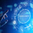 Compliance concept with icons and text. Regulations, law, standards, requirements, audit diagram on virtual screen.